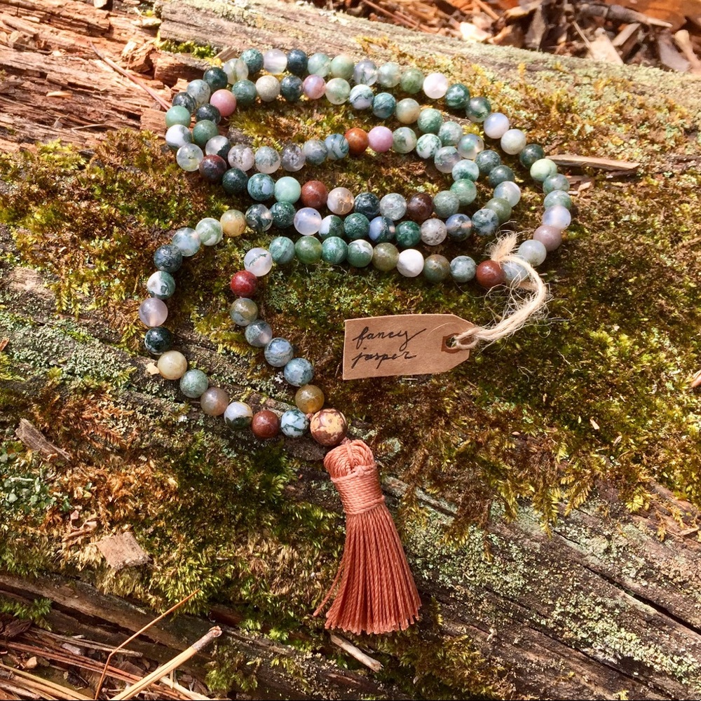 Beautiful Handmade Fancy Jasper Mala Necklace